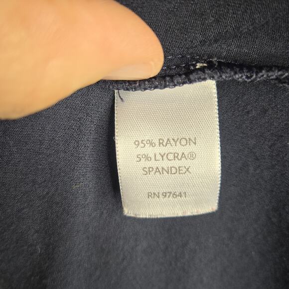 J. JILL Navy Blue Long Sleeve Open Front Top - Picture 7 of 8